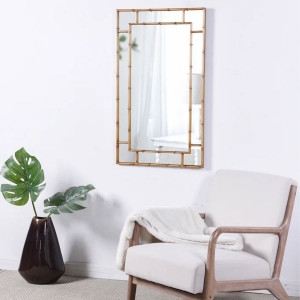 Picture of ANTQ GOLD BAMBOO MTL MIRROR