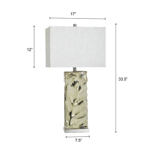Picture of BALI CREAM LEAF CUTOUT LAMP