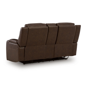 Picture of KNIGHTINGTON LOVESEAT W/ AUDIO & CONSOLE IN BROWN