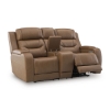 Picture of KNIGHTINGTON LOVESEAT W/ AUDIO & CONSOLE IN CARAMEL