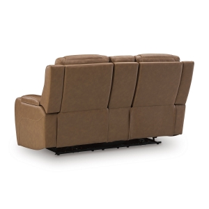 Picture of KNIGHTINGTON LOVESEAT W/ AUDIO & CONSOLE IN CARAMEL