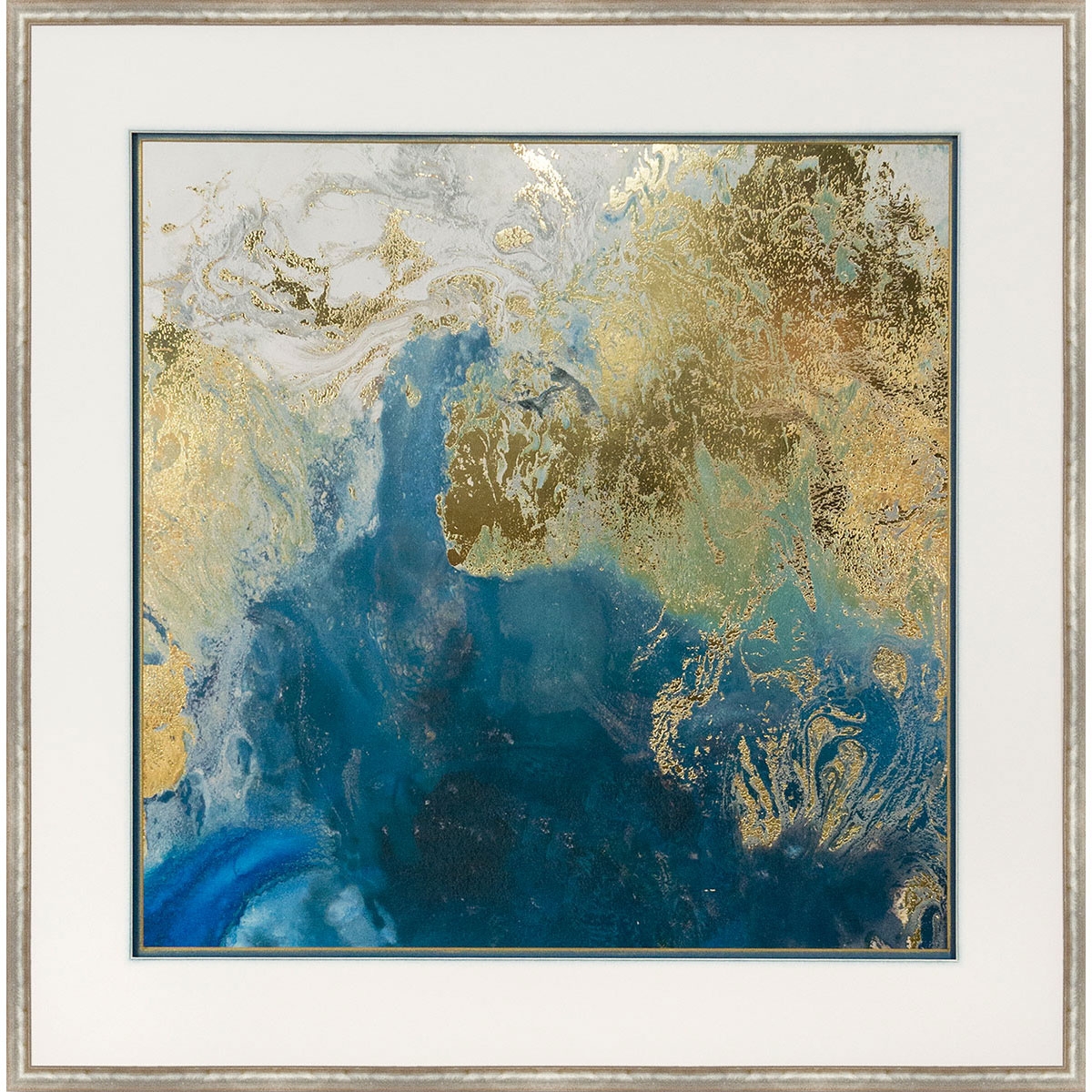 Picture of OCEAN SPLASH BLUE/GLD ABST ART