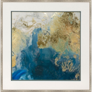 Picture of OCEAN SPLASH BLUE/GLD ABST ART