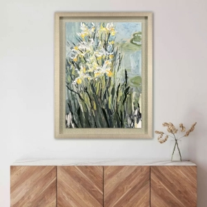 Picture of WHITE IRIS FRAMED ART