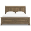 Picture of KENLEY HONEY KING SLEIGH BED W/ STORAGE