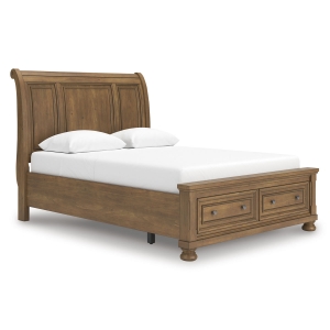Picture of KENLEY HONEY QUEEN SLEIGH BED W/ STORAGE