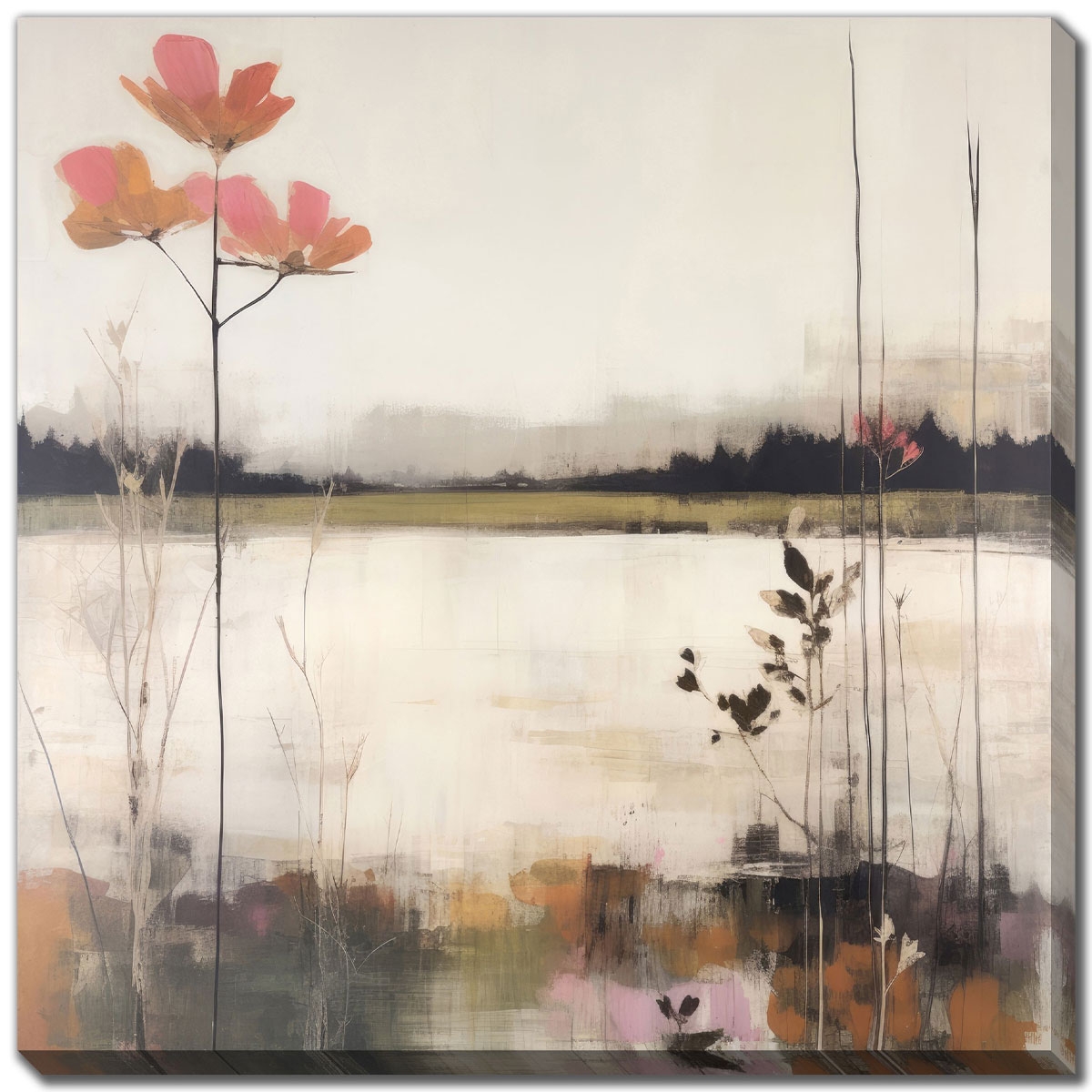 Picture of FLOWERY MEADS I CANVAS ART