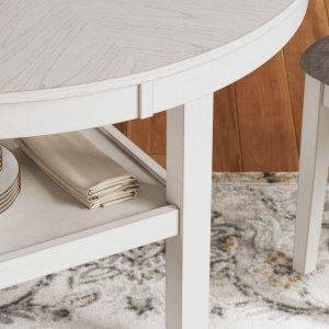Picture of LUDWIG WHITE 5PC ROUND DINING SET