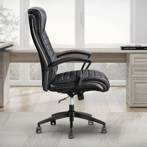 Picture of 370 LEATHER DESK CHAIR BLACK