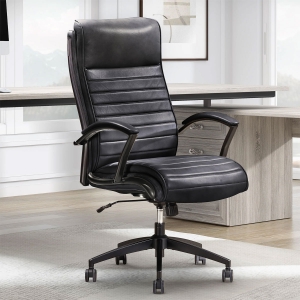 Picture of 370 LEATHER DESK CHAIR BLACK